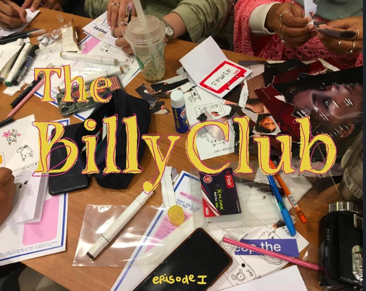 Zine-making artwork from the Billypopzine workshop